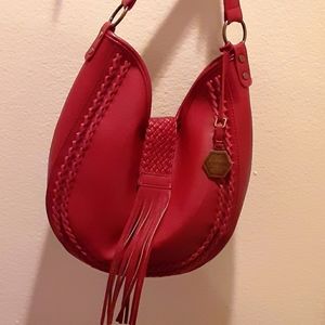 Hayden red leather purse